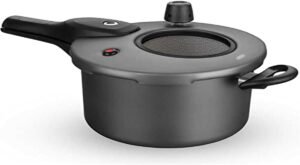 Panela de Pressão MTA com Visor Superior 4,5L Antiaderente Fech. Externo Grafite