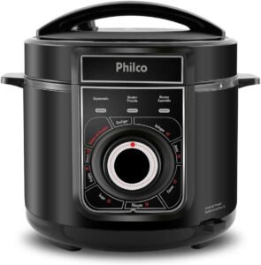 Panela de Pressão Multifuncional INOX PPP02PI 127V, PHILCO, Preto