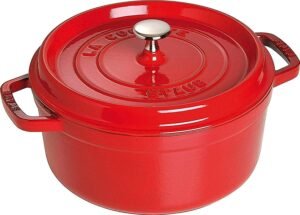 Caçarola Redonda, Ferro Fundido, Cereja, 24 cm, STAUB