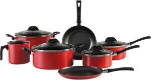 Conjunto de Panelas Brinox Garlic Vermelho
