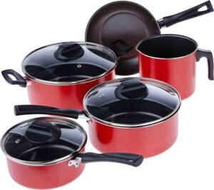 Conjunto de Panelas Brinox Garlic Vermelho
