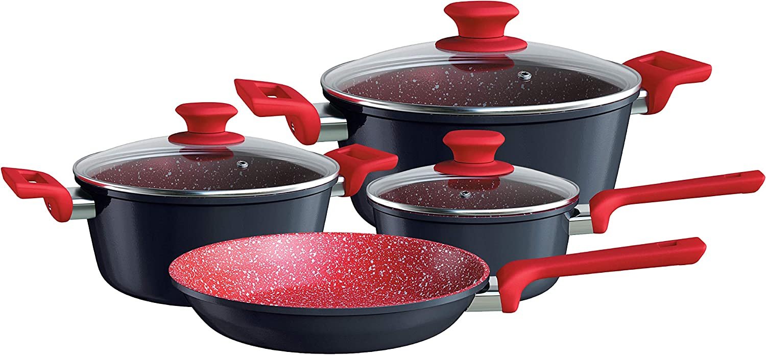 Conjunto de panelas ColorStone 4 peças ALU8709-TI, Euro Home