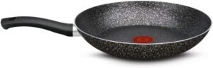 Frigideira Francesa Rochedo Stone Pro 28 cm, Efeito Pedra - Preto e Cinza
