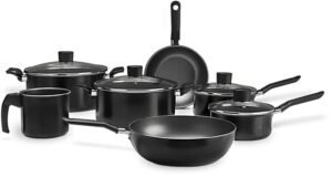 Jogo de Panelas Antiaderente Preto 7 Peças Ebony Brinox