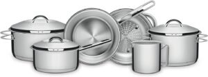Jogo de Panelas com Fundo Triplo Tramontina Solar Inox