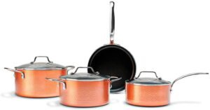 Jogo de Panelas com Fundo de Indução 4 Peças Copper, Cobre, Brinox