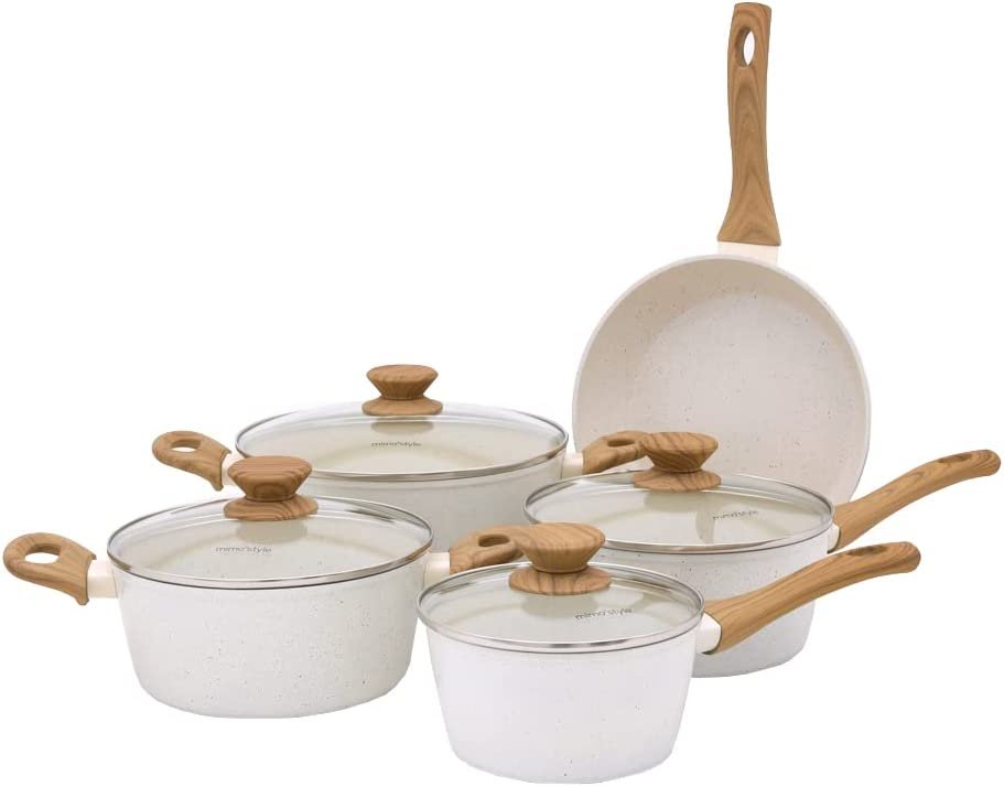 Mimo Style Conjunto 5 Panelas Mármol Cook Estrutura Alumínio