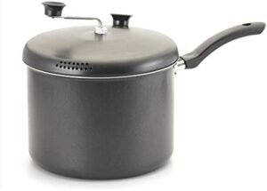Panela Pipoqueira Em Alumínio Linha Color Preto 4l