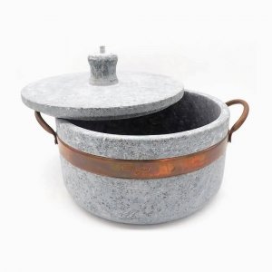 Panela de Pressão em Pedra Sabão São José cAlça Cobre 3,6l, 22,5cm Ø