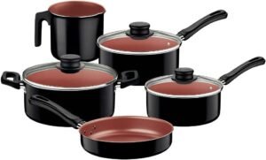 Tramontina JOGO DE PANELAS 5 PCS CARIBE PRETO - SORTIDOS DE ALUMÍNIO COM REV ANTIADERENTE E POLIESTER