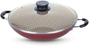 Wok de Alumínio com Revestimento Interno de Antiaderente, Tramontina, Vermelho, Medio