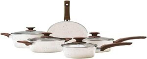Jogo de Panelas 5 Peças Optima Vanilla, Com Revestimento Cerâmico e Fundo De Indução, Ceramic Life, Brinox