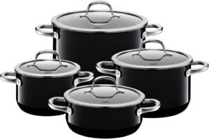 Silit Conjunto de panelas de 4 peças Passion Black, esmaltado, 58,8 x 33 x 29,6 cm