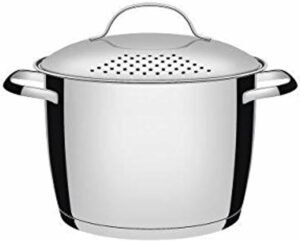 Tramontina Allegra 62667203 Espagueteira de Aço Inoxidável com Fundo Triplo, 20 cm 4.4 L, Prata