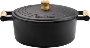 Panela Caçarola De Ferro Fundido e Cabo De Madeira 1.1l Ø 15.6 Nº 16 - Santana 